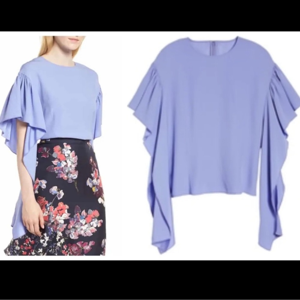 Lewit Statement Flutter Sleeve Blouse - image 2